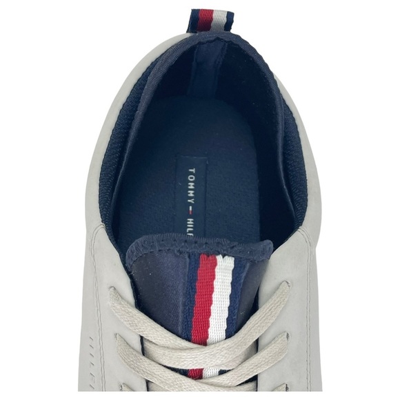 Tommy Hilfiger McNeil Cream Faux Leather Mens Sneakers 12M - Picture 5 of 16